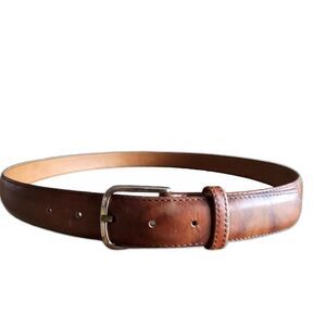 Top Grain Cowhide Leather Belt Made in USA Sz 36 Brown Cowboy Western Rodeo